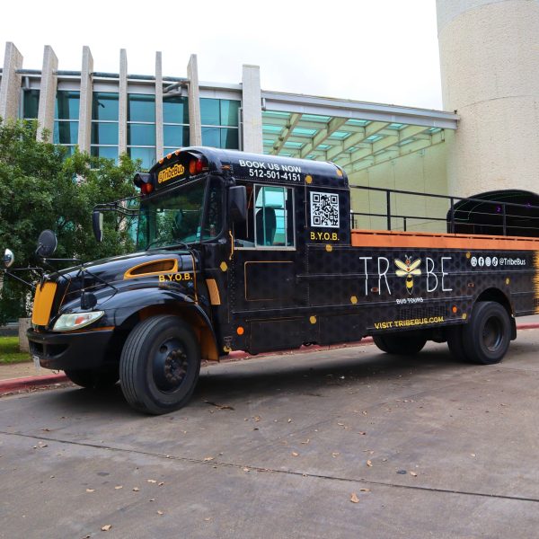 a truck that is driving down the road