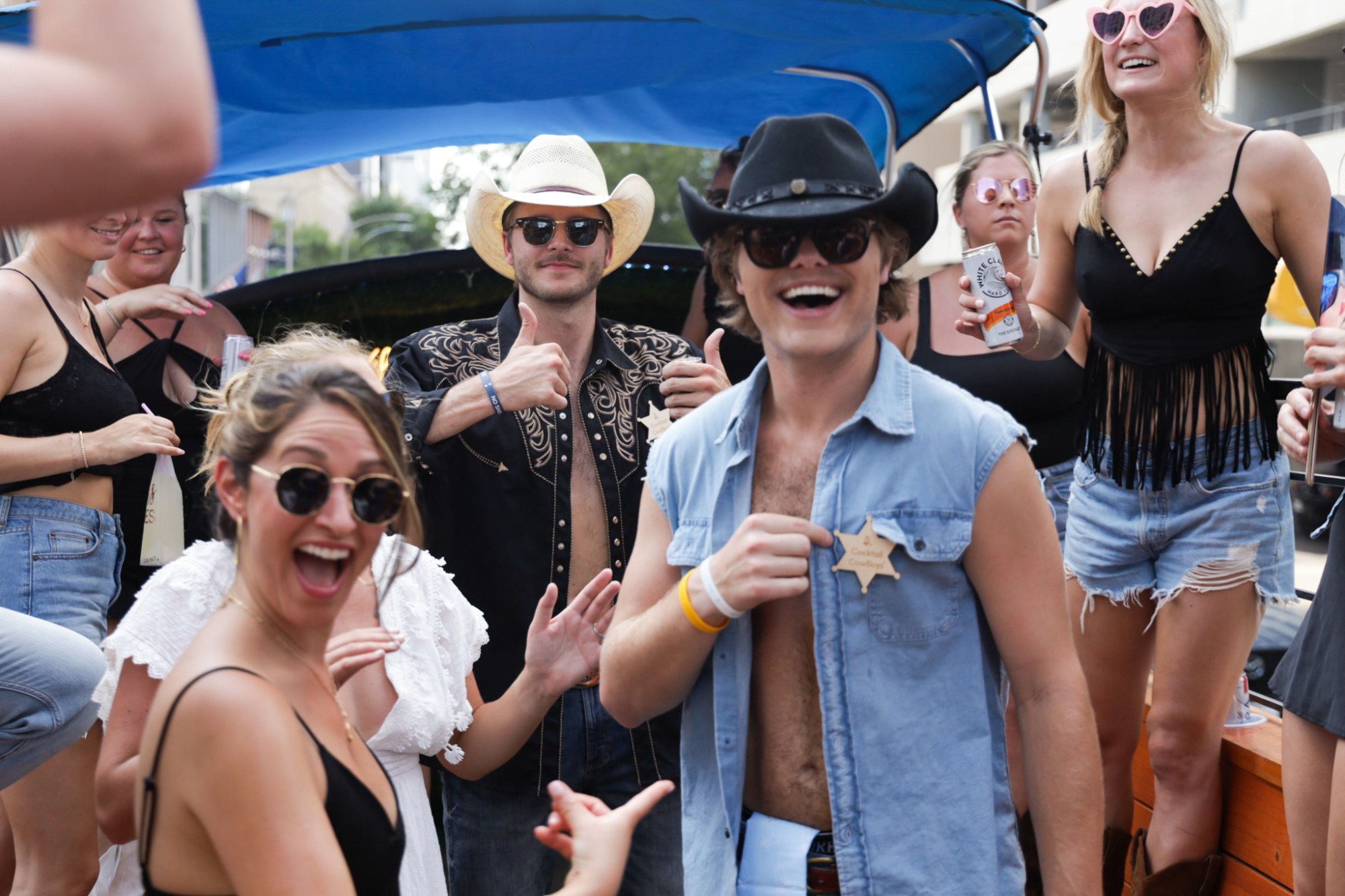a group of people posing for the camera